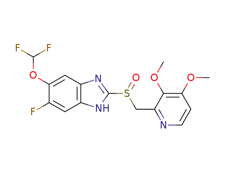5-Difluoromethoxy-2-(3,4-dimethoxy-pyridin-2-ylmethanesulfinyl)-6-fluoro-1H-benzoimidazole