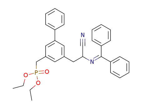 {5-[2-(Benzhydrylidene-amino)-2-cyano-ethyl]-biphenyl-3-ylmethyl}-phosphonic acid diethyl ester