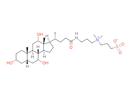 75621-03-3,3-((3-Cholamidopropyl)dimethylammonium)-1-propanesulfonate,3-[(3-Cholamidopropyl)dimethylammonio]-1-propanesulphonate;1-Propanaminium,N,N-dimethyl-N-(3-sulfopropyl)-3-[[(3a,5b,7a,12a)-3,7,12-trihydroxy-24-oxocholan-24-yl]amino]-, innersalt;CHAPS;