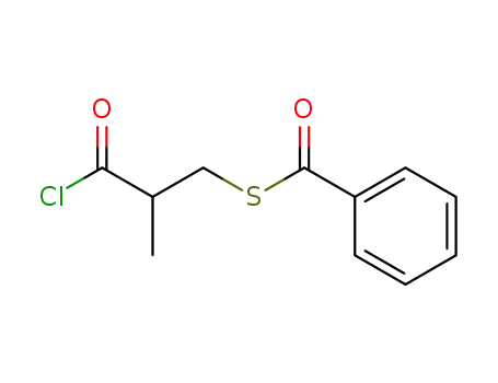 Molecular Structure of 76740-20-0 (()-S-(3-chloro-2-methyl-3-oxopropyl) benzenecarbothioate)