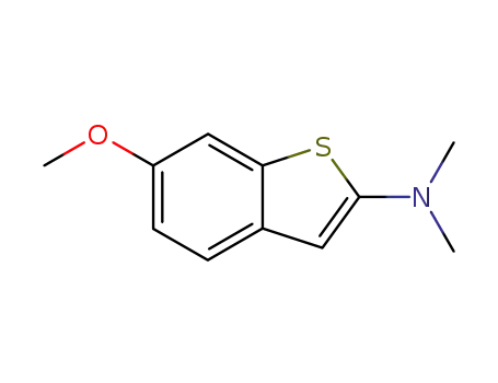 Molecular Structure of 111359-29-6 (Benzo[b]thiophen-2-amine, 6-methoxy-N,N-dimethyl-)