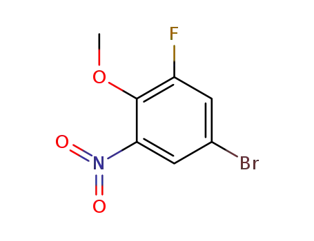 Molecular Structure of 74266-66-3 (4-BROMO-2-FLUORO-6-NITROANISOLE)