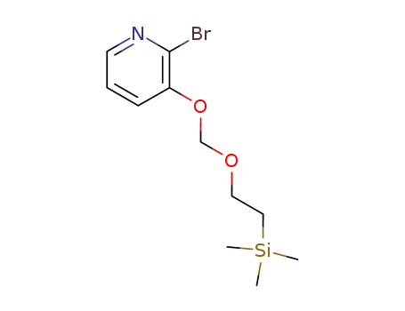 Molecular Structure of 118399-88-5 (Pyridine, 2-bromo-3-[[2-(trimethylsilyl)ethoxy]methoxy]-)