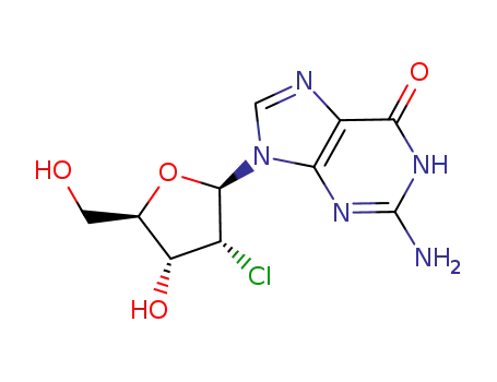 Molecular Structure of 80980-30-9 (Guanosine, 2'-chloro-2'-deoxy-)