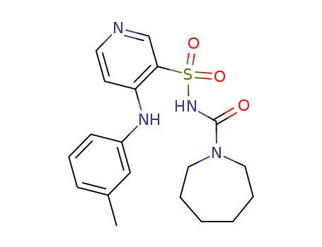 4-m-Tolylamino-pyridine-3-sulfonic acid (azepane-1-carbonyl)-amide