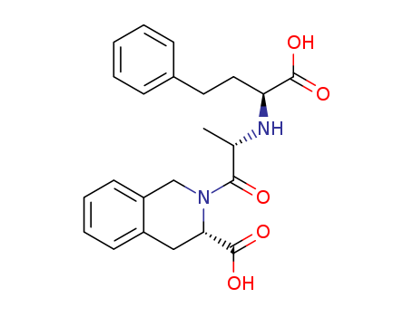 3-Isoquinolinecarboxylicacid,2-[(2S)-2-[[(1S)-1-carboxy-3-phenylpropyl]amino]-1-oxopropyl]-1,2,3,4-tetrahydro-,(3S)-(82768-85-2)