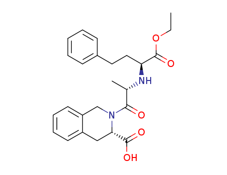 3-Isoquinolinecarboxylicacid,2-[(2S)-2-[[(1S)-1-(ethoxycarbonyl)-3-phenylpropyl]amino]-1-oxopropyl]-1,2,3,4-tetrahydro-,(3S)-(85441-61-8)