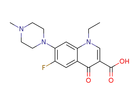 Molecular Structure of 70458-92-3 (Pefloxacin)