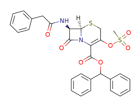 5-Thia-1-azabicyclo[4.2.0]oct-2-ene-2-carboxylicacid, 3-[(methylsulfonyl)oxy]-8-oxo-7-[(2-phenylacetyl)amino]-, diphenylmethylester, (6R,7R)-