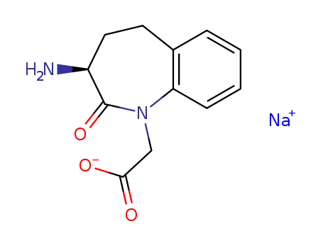 1H-1-Benzazepine-1-acetic acid, 3-amino-2,3,4,5-tetrahydro-2-oxo-,
monosodium salt, (S)-
