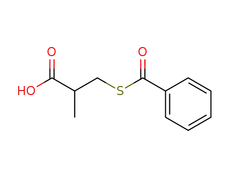 Molecular Structure of 74431-50-8 (3-(Benzoylthio)-2-methylpropionic acid)