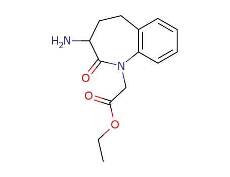 Molecular Structure of 94793-89-2 (1H-1-Benzazepine-1-acetic acid, 3-amino-2,3,4,5-tetrahydro-2-oxo-,
ethyl ester)