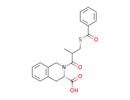 (3S)-2-(3-benzoylthio-2-methylpropionyl)-1,2,3,4-tetrahydroisoquinoline-3-carboxylic acid