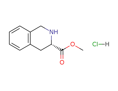 Molecular Structure of 78183-55-8 ((S)-1,2,3,4-TETRAHYDROISOQUINOLINE-3-CARBOXYLIC ACID METHYL ESTER HYDROCHLORIDE)