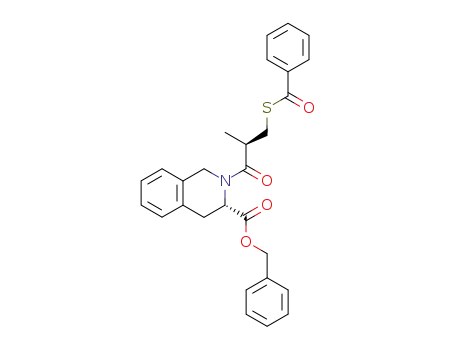 (S)-2-((R)-3-Benzoylsulfanyl-2-methyl-propionyl)-1,2,3,4-tetrahydro-isoquinoline-3-carboxylic acid benzyl ester