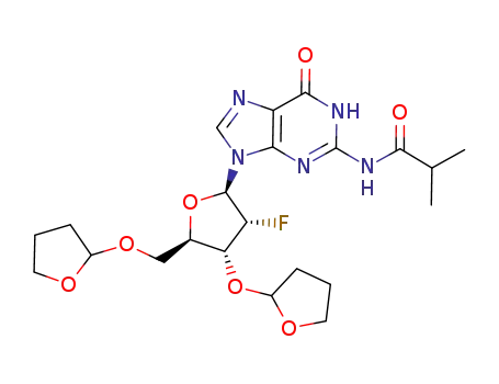 N2-isobutyryl-3'-O,5'-O-bis(tetrahydrofuranyl)-2'-deoxy-2'-fluoroguanosine