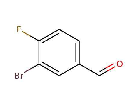 Molecular Structure of 77771-02-9 (3-Bromo-4-fluorobenzaldehyde)