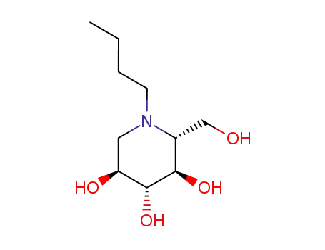 Molecular Structure of 72599-27-0 (N-BUTYLDEOXYNOJIRIMYCIN)