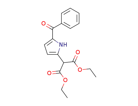 Molecular Structure of 144710-35-0 (Propanedioic acid, (5-benzoyl-1H-pyrrol-2-yl)-, diethyl ester)
