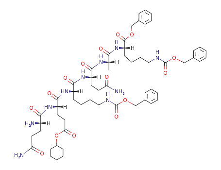 (S)-2-[(S)-2-((S)-2-{(S)-2-[(S)-2-((S)-2-Amino-4-carbamoyl-butyrylamino)-4-cyclohexyloxycarbonyl-butyrylamino]-6-benzyloxycarbonylamino-hexanoylamino}-4-carbamoyl-butyrylamino)-propionylamino]-6-benzyloxycarbonylamino-hexanoic acid benzyl ester