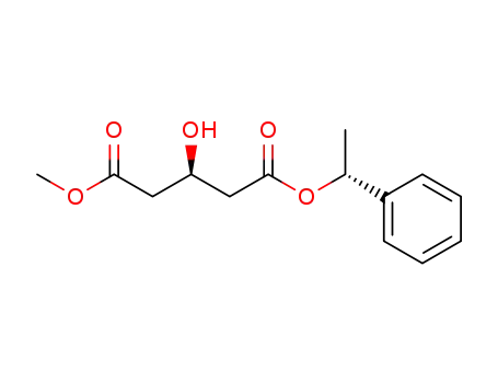 (3R,1'R)-methyl 1'-phenylethyl 3-hydroxypentanedioate