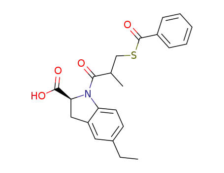 (S)-1-(3-Benzoylsulfanyl-2-methyl-propionyl)-5-ethyl-2,3-dihydro-1H-indole-2-carboxylic acid