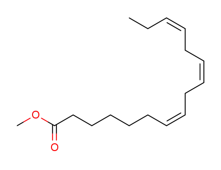 Molecular Structure of 77388-16-0 (7,10,13-Hexadecatrienoic acid, methyl ester, (7Z,10Z,13Z)-)