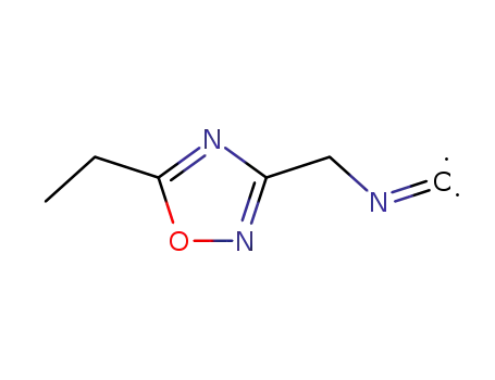 Molecular Structure of 110035-81-9 (1,2,4-Oxadiazole, 5-ethyl-3-(isocyanomethyl)-)