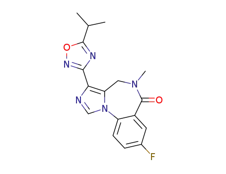 8-Fluoro-3-(5-isopropyl-[1,2,4]oxadiazol-3-yl)-5-methyl-4,5-dihydro-2,5,10b-triaza-benzo[e]azulen-6-one