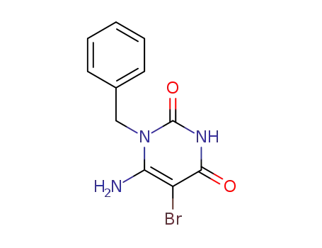 Molecular Structure of 72816-87-6 (6-Amino-1-benzyl-5-bromouracil)