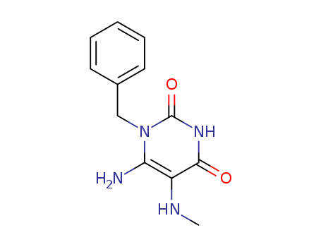 2,4(1H,3H)-Pyrimidinedione,6-amino-5-(methylamino)-1-(phenylmethyl)-