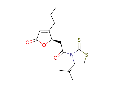 3-((2,5-dihydro-3-propyl-5-oxo-2(R)-furanyl)acetyl)-4(S)-isopropyl-1,3-thiazolidine-2-thione