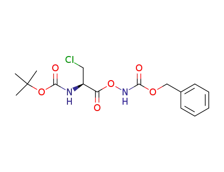 1-O-(benzyloxycarbamoyl)-(N-tert-butoxycarbonyl)-β-chloro-L-alanine