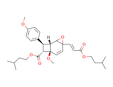 (1R,7R,8R,9S)-7-Methoxy-9-(4-methoxy-phenyl)-4-[(E)-2-(3-methyl-butoxycarbonyl)-vinyl]-3-oxa-tricyclo[5.2.0.02,4]non-5-ene-8-carboxylic acid 3-methyl-butyl ester