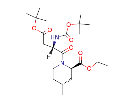 (2R,4R)-1-((S)-3-tert-Butoxycarbonyl-2-tert-butoxycarbonylamino-propionyl)-4-methyl-piperidine-2-carboxylic acid ethyl ester