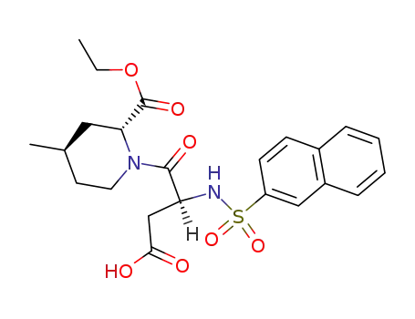 (2R,4R)-1-[(S)-3-Carboxy-2-(naphthalene-2-sulfonylamino)-propionyl]-4-methyl-piperidine-2-carboxylic acid ethyl ester
