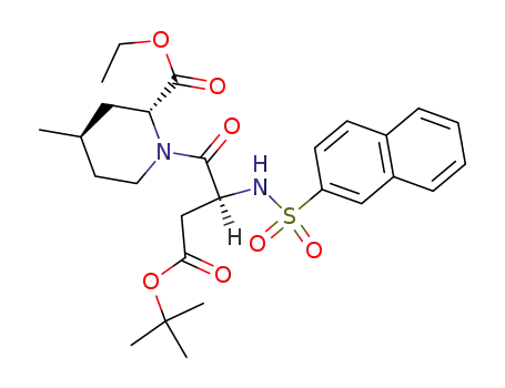 (2R,4R)-1-[(S)-3-tert-Butoxycarbonyl-2-(naphthalene-2-sulfonylamino)-propionyl]-4-methyl-piperidine-2-carboxylic acid ethyl ester