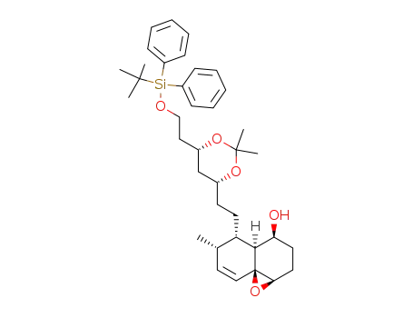 <1aR-<1aα,4β,4aα,5α(4R*,6S*),6α>>-5-<2-<6-<2-<<(1,1-Dimethylethyl)diphenylsilyl>oxy>ethyl>-2,2-dimethyl-1,3-dioxan-4-yl>ethyl>-1a,2,4,4a,5,6-hexahydro-6-methyl-3H-naphth<1,8a-b>oxiren-4-ol