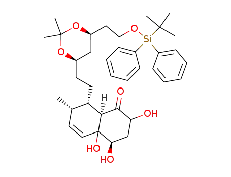 <4R-<4α,7β,8β(4R*,6S*),8aβ>>-4-<2-<6-<2-<<(1,1-Dimethylethyl)diphenylsilyl>oxy>ethyl>-2,2-dimethyl-1,3-dioxan-4-yl>ethyl>-3,4,4a,7,8,8a-hexahydro-2,4,4a-trihydroxy-7-methyl-1(2H)naphthalenone