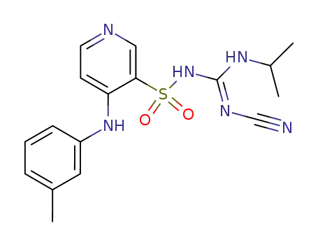 N2-cyano-N1-isopropyl-N3-<4-(3-methylphenylamino)-3-pyridylsulfonyl>guanidine