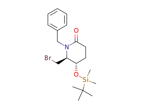 (5S,6R)-1-Benzyl-5-<(tert-butyldimethylsilyl)oxy>-6-(bromomethyl)-2-piperidinone