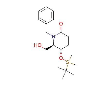 (5S,6R)-1-Benzyl-5-<(tert-butyldimethylsilyl)oxy>-6-(hydroxymethyl)-2-piperidinone