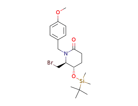 (5S,6R)-1-(p-Methoxybenzyl)-5-<(tert-butyldimethylsilyl)oxy>-6-(bromomethyl)-2-piperidinone
