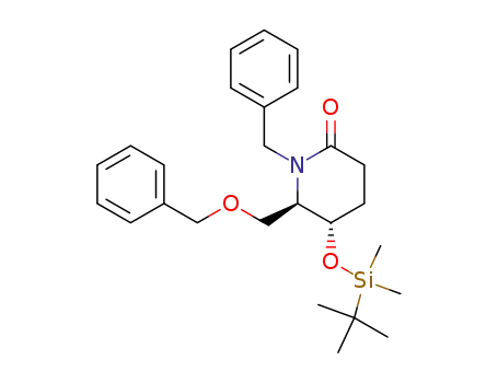 (5S,6R)-1-Benzyl-5-<(tert-butyldimethylsilyl)oxy>-6-<(benzyloxy)methyl>-2-piperidinone