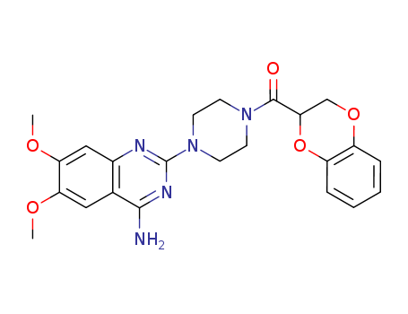 [4-(4-Amino-6,7-dimethoxy-quinazolin-2- yl)piperazin-1-yl]-(2,5-dioxabi cyclo[4.4.0]deca-6,8,10-trien-4-yl)methanone