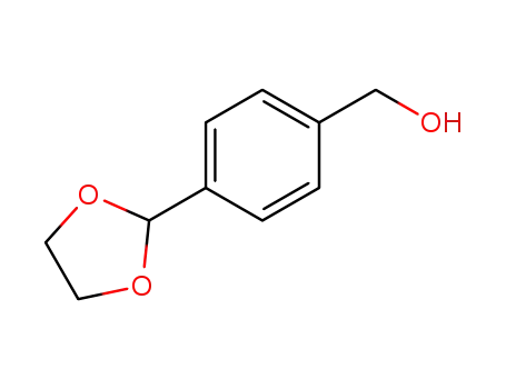 Molecular Structure of 142651-25-0 (Benzenemethanol, 4-(1,3-dioxolan-2-yl)-)