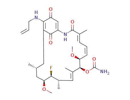 Carbamic acid (4E,6Z,10E)-(8S,9S,12S,13S,14S,16R)-19-allylamino-13-fluoro-8,14-dimethoxy-4,10,12,16-tetramethyl-3,20,22-trioxo-2-aza-bicyclo[16.3.1]docosa-1(21),4,6,10,18-pentaen-9-yl ester