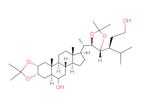(1R,3aS,3bS,5aS,6aS,9aR,10aR,10bS,12aS)-1-((S)-1-{(4R,5R)-5-[(S)-1-(2-Hydroxy-ethyl)-2-methyl-propyl]-2,2-dimethyl-[1,3]dioxolan-4-yl}-ethyl)-8,8,10a,12a-tetramethyl-hexadecahydro-7,9-dioxa-dicyclopenta[a,h]phenanthren-5-ol