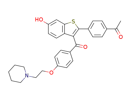 1-(4-{6-Hydroxy-3-[4-(2-piperidin-1-yl-ethoxy)-benzoyl]-benzo[b]thiophen-2-yl}-phenyl)-ethanone