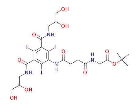 {3-[3,5-Bis-(2,3-dihydroxy-propylcarbamoyl)-2,4,6-triiodo-phenylcarbamoyl]-propionylamino}-acetic acid tert-butyl ester
